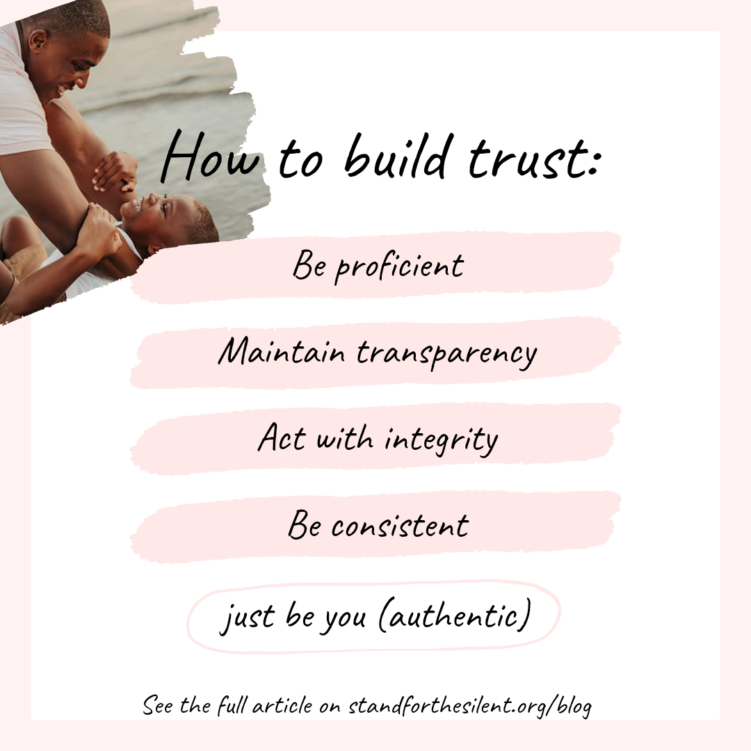 I collaborated with Stand for the Silent to discuss how to build a trusting relationship! (Blog)